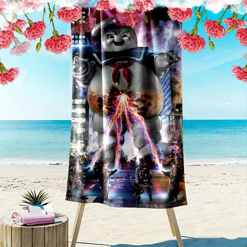 Ghost-busters Print Beach Towel, Large Soft Quick Dry Towel for Beach Camping Swimming