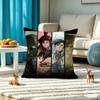 Black -L-Lagoon ANIME Square Double-Sided printed Pillow Case Bedroom Bedside Pillow Sofa Cushion Cover