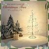LED Iron Art Christmas Tree Night Light: Luminous Diamond Table Lamp for Holiday Décor