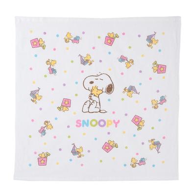 Nishikawa Snoopy Banho Bolinhas Feito em WT52172000 Toalha, 80x80cm, Lavável, 100% Algodão, Estampado, Japão, Branco,