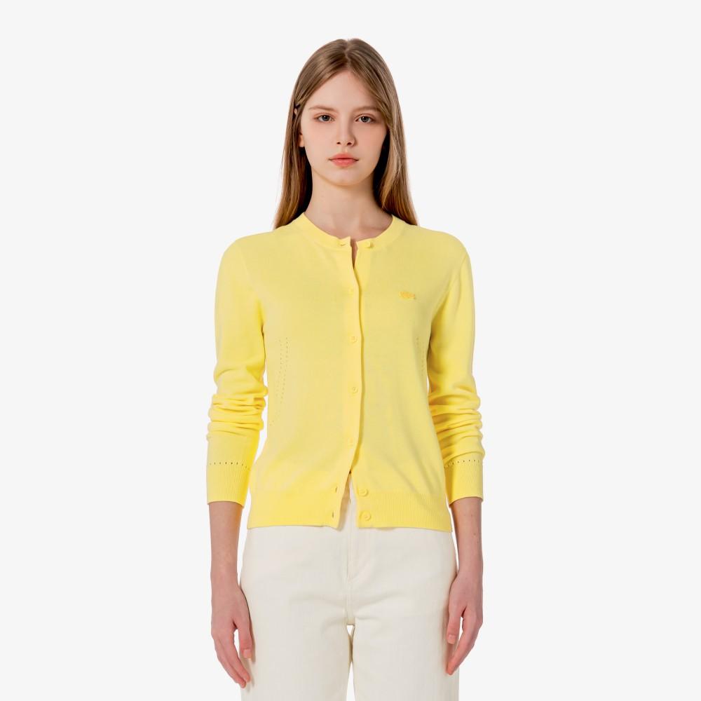 Lacoste Women's Light Cotton Crewneck Cardigan AF5023-56G107