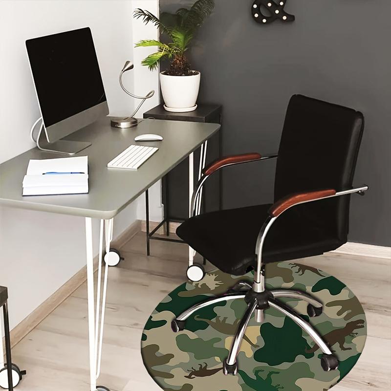 

1pc Dinosaur Camouflage Pattern Round carpet, Perfect for Decorating Chairs, Living Rooms, Or Bedrooms, for Living Room.024 80cm by 80cm