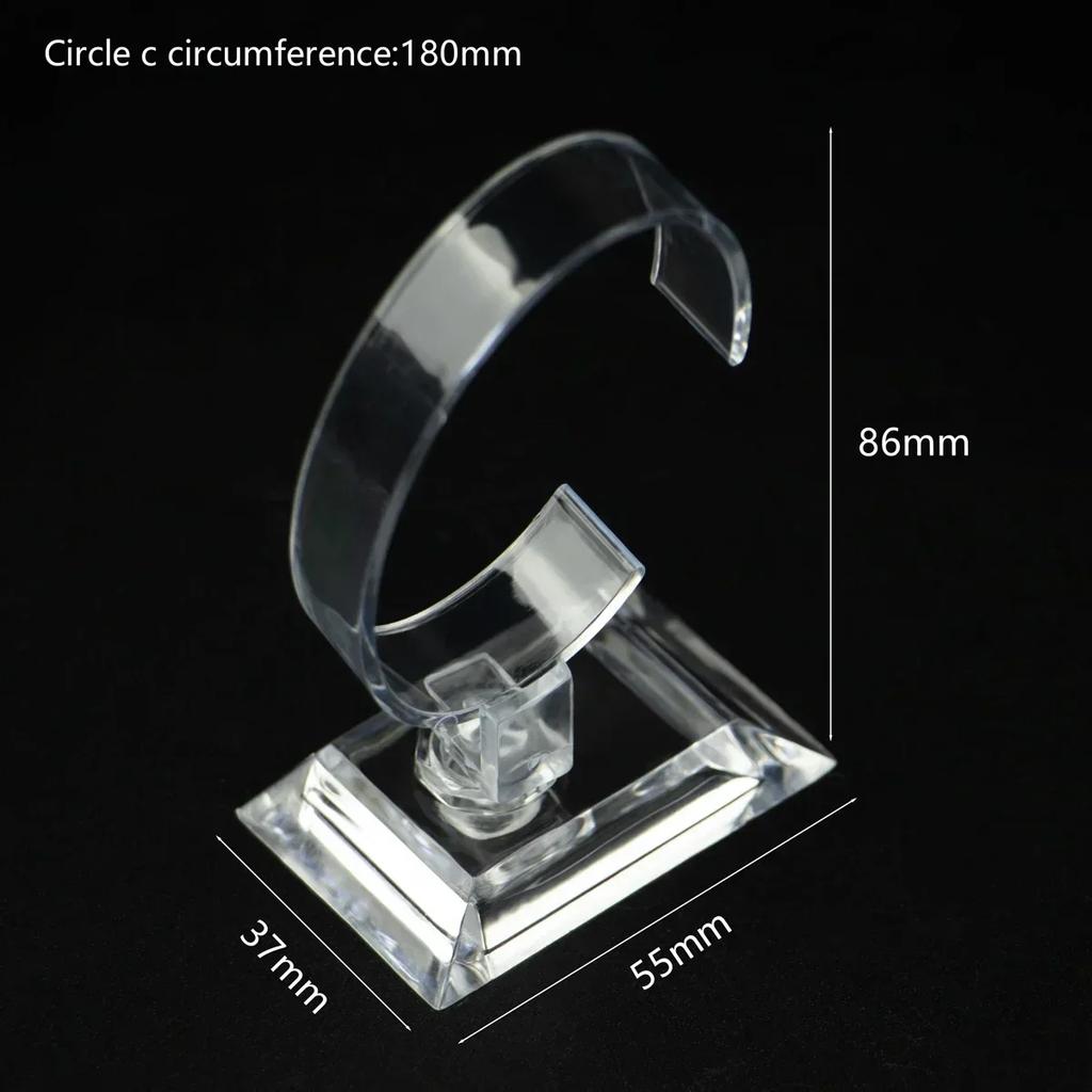 Clear Plastic Watch Box Jewelry Bangle Cuff Bracelet Watch Display Stand Holder Rack Case Watches Accessories