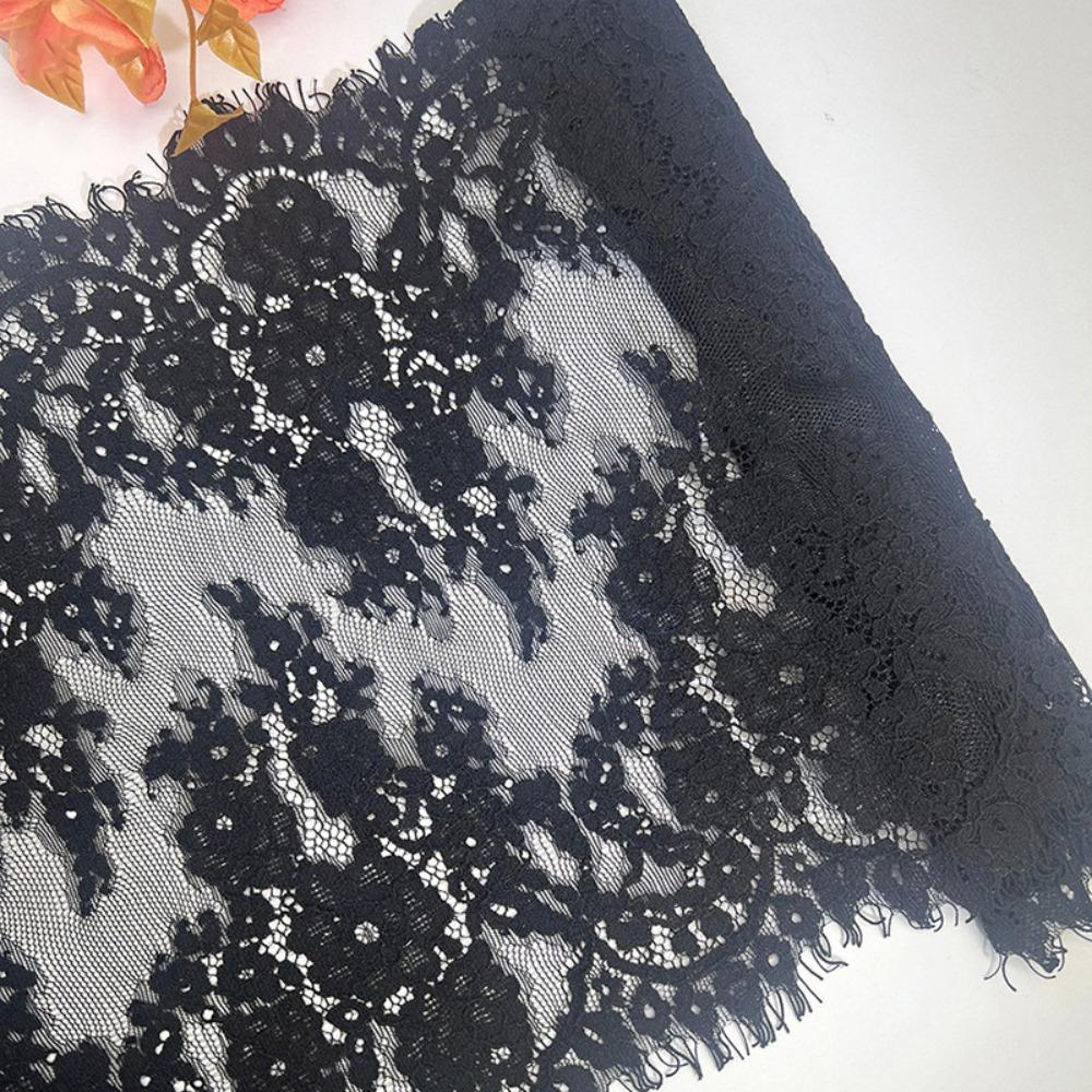 3M/Lot Eyelash Lace Trim  Skirt HemSleeves Neckline Lace Clothing Veil Decoration Material Fabric