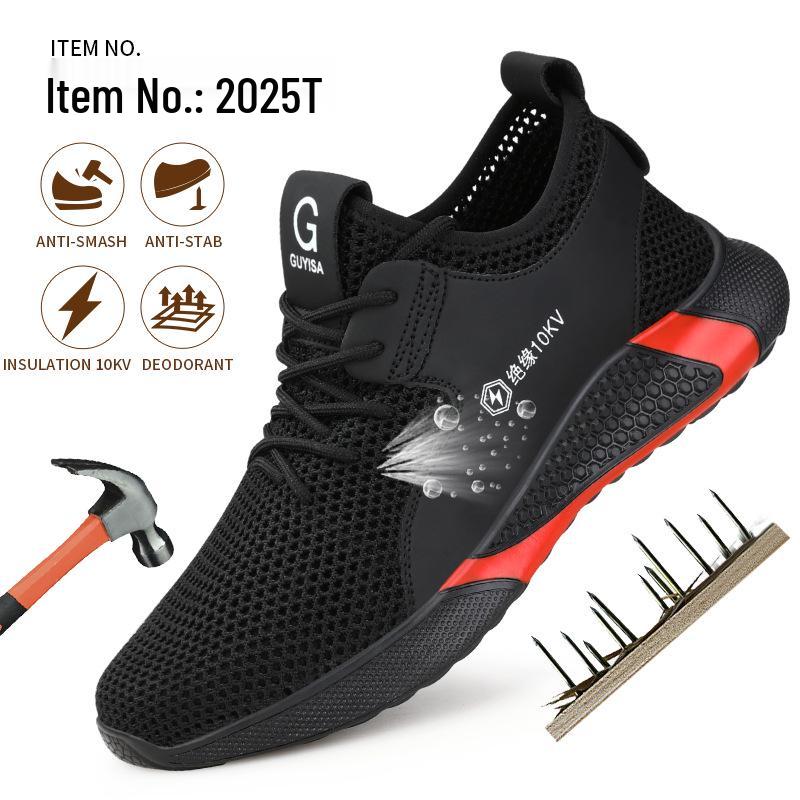 15KV Insulated Summer Men's Steel Toe Safety Shoes - Fashionable, Comfortable & Breathable Electrician Footwear