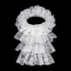 Elegant Lace Jabot Collar Detachable Hollow Design Wrist Cuffs Victorian Style Cosplay Accessory For Women Party Costume