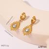 Women's Vintage-Style Stainless Steel Diamond Earrings: High-End, Luxurious, and Elegant