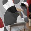 Geometrische Figuren Dunkelrot Grau Gardinen Für Wohnzimmer Schlafzimmer Wohnkultur Küche Tüll Für Windows Voile Vorhänge