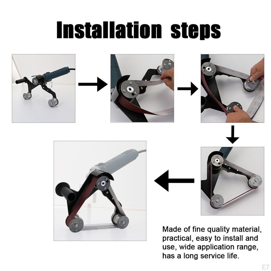 Belt Sander Attachment,Adapter Angle Bearing Sanding Support Tool Tube Bracket Accessories Cast Iron