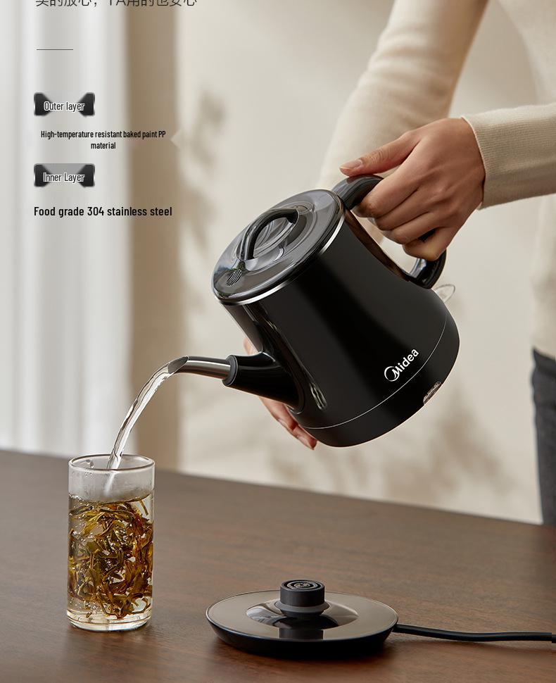Midea Electric Tea Kettle with High Power Boiling and Tea Infuser, Model MK-PCE071