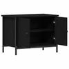 TV Stand Black Oak Effect 60 x 35 x 45 cm Engineered Wood