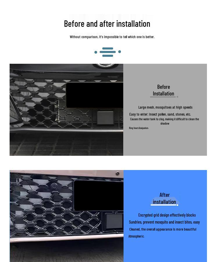 Volkswagen Passat Starry Sky Insect Net: Front Grille & Radiator Grille Cover Mod for Insects & Catkins