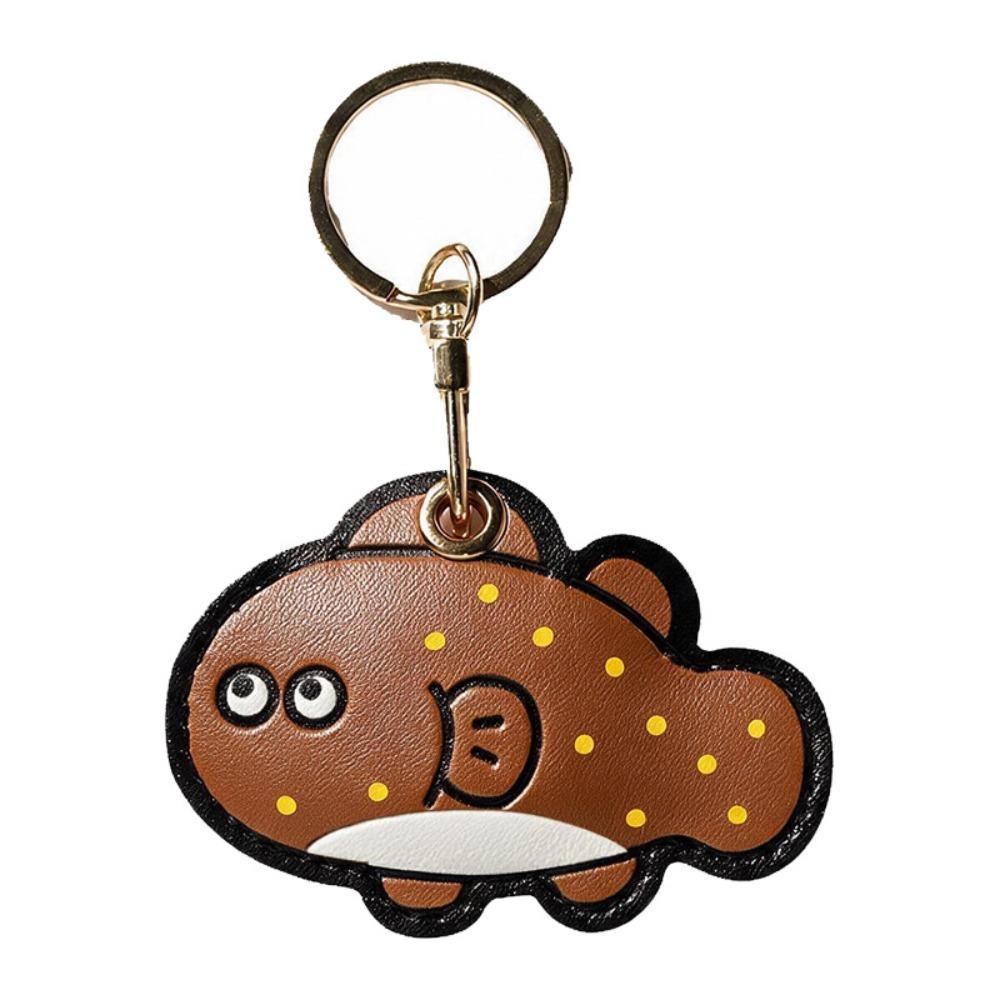 Leather Cartoon Candlestick Keyring Cartoon Candlestick Design Holiday Gift Keychain Bag Charm