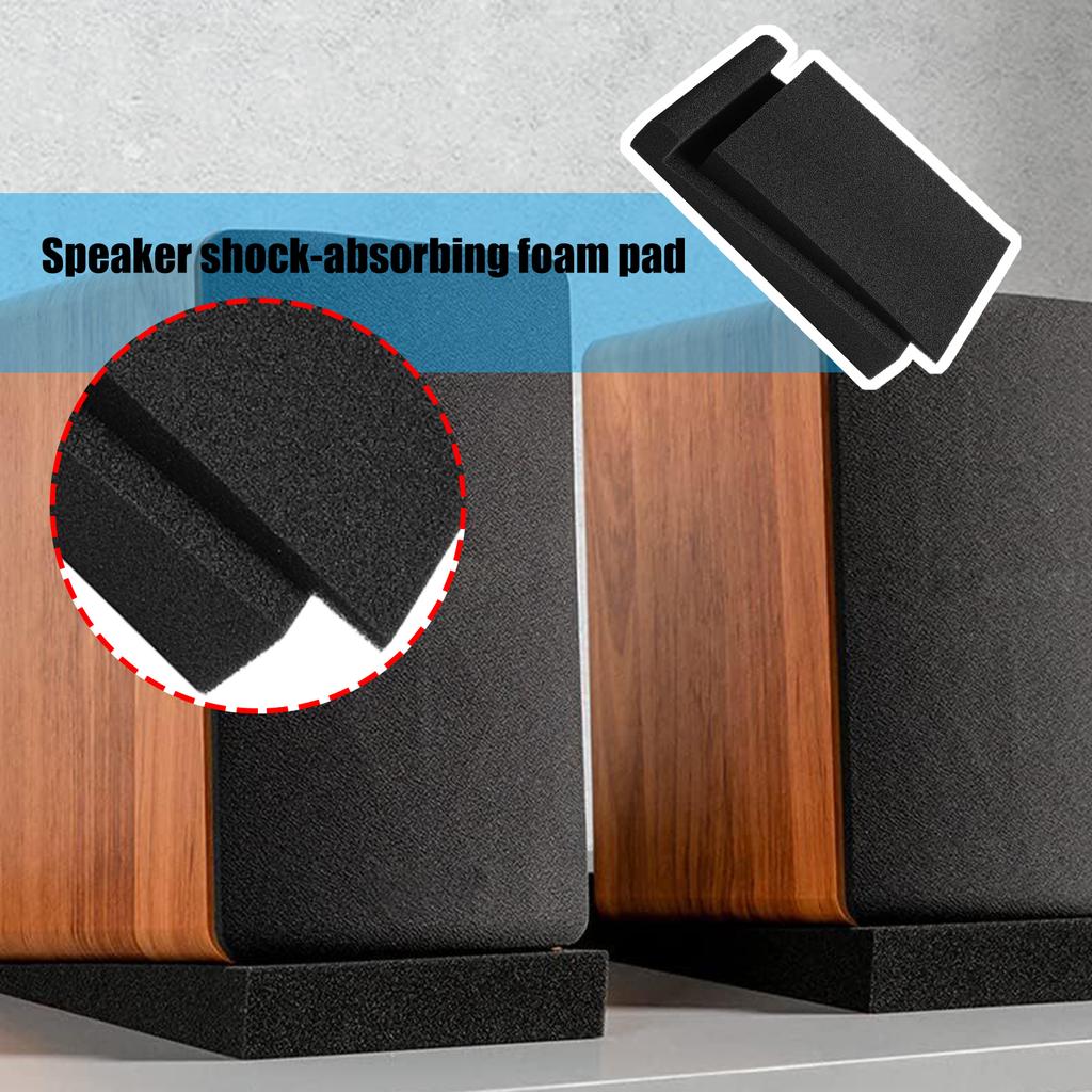 Shock Absorbing Speaker Sponge Pad Vibration Damping Desktop Base Enhances Low Frequency Performances Anti Slip Design