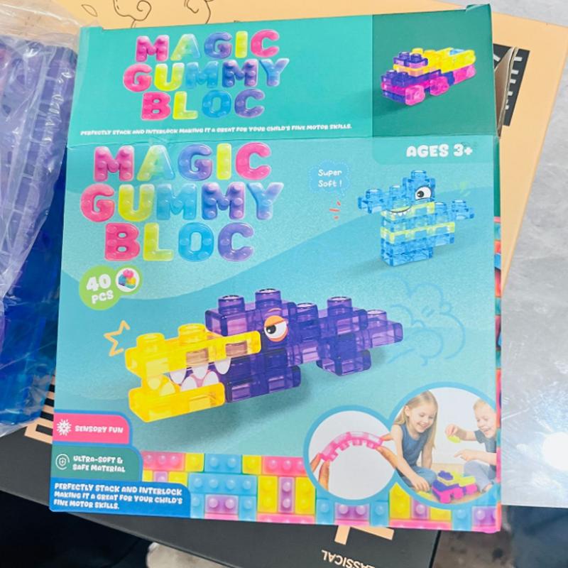 

Jelly Sensory Building Blocks – Squishy Fidget Toy for Toddlers|Tactile Motor Skill Trainer,Silicone Educational Playset for Autism & Early Learning