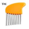 Durable Food Slicer Tool Stainless Steel Potato Cutter, Wavy Blade French Fry Slicer, Manual Safe Vegetable Chopping Energy Saving Chopper for Kitchen