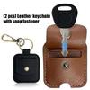 2PCS Flexible Leather Key Case Keychain Leather Texture Access Card Keyring Suitable for Girl Women Key Protective Cover