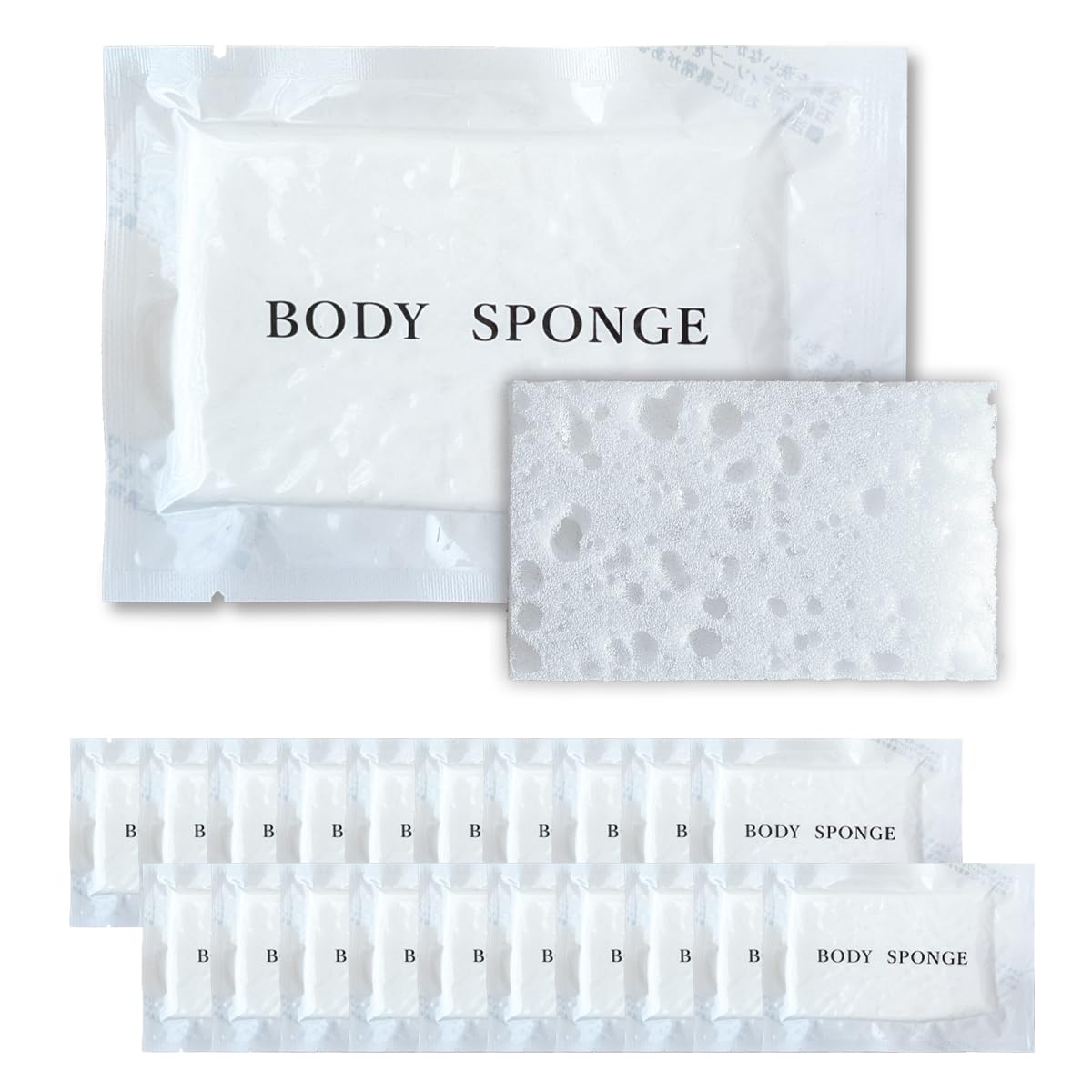 

EaseLiving Disposable Body 100 Compact Individually Commercial Body Set of 100 Sponges, Pieces, Foaming, Storage, Packaged, Use, Washing, Compressed,