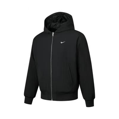 Chaqueta de Algodón con Capucha Reversible de Manga Larga para Mujer Chaquetas Negra HJ0961-010