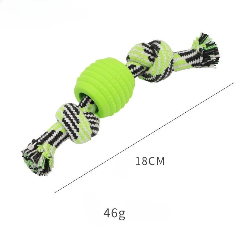 Dog Toy Cotton Rope Double Knot Ball Bite Resistant Teeth Cleaning Toy Ball Pet Toy Bite Resistant  Dog Toys for Small Dog