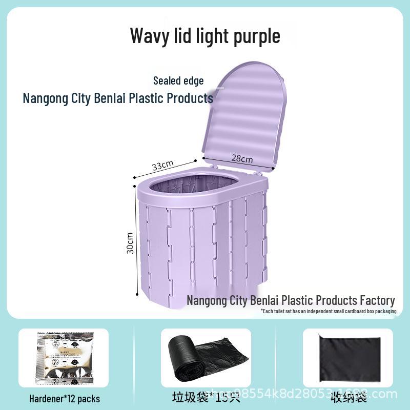 Toaletă Portabilă Pliabilă pentru Excursii în Aer Liber și cu Mașina – Ideală pentru Doamne și Adulți