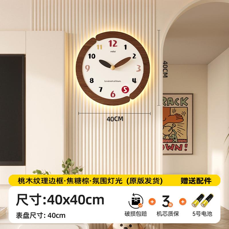 Round Digital Wall Watch Living Room Restaurant Fashion Creative Design Bedrooms Clock Wall Luxury Horloge Murale Home Decor
