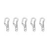 5PCS Bag EDC Alloy Outdoor Mini Spring Hook Keychain Carabiner Key Ring Clips Hook(silver)