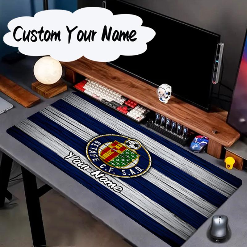 Custom Name Mouse Pad Getafe Crest Design Mouse Pad, Gaming Mouse Pad, Keyboard Pad, Desk Decor for Computer Notebook Fan Birthday Gift