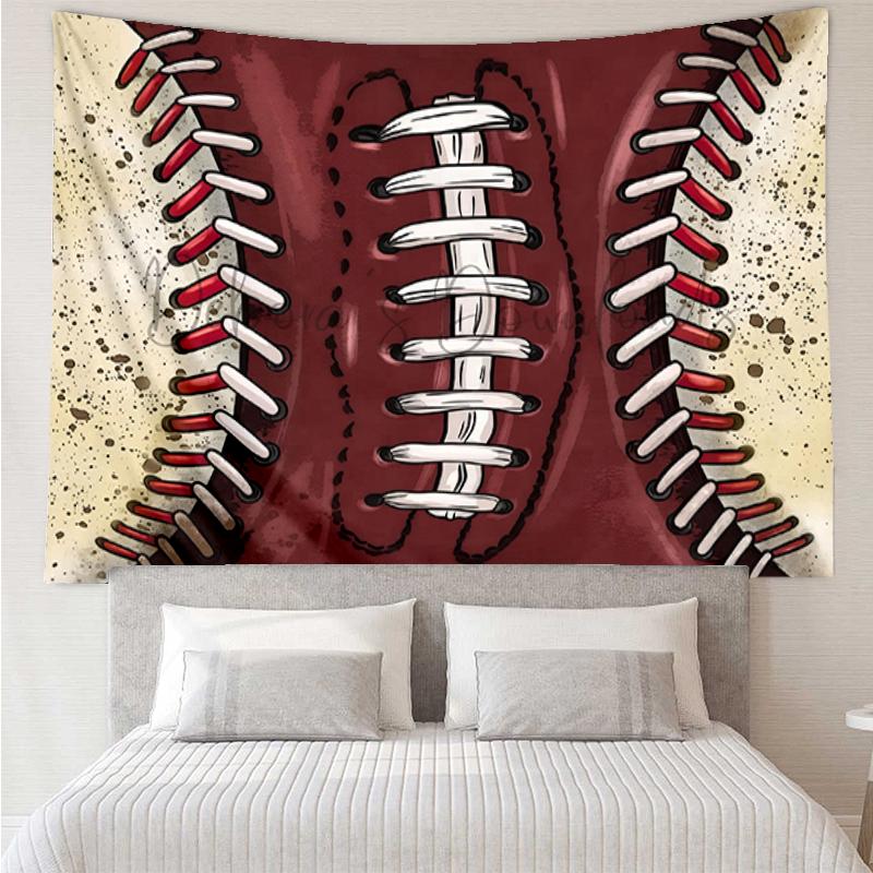 American-football Print Tapestry, Backdrop, Easy Setup, Ideal for Bedroom, Office & Living Room, with Aesthetic Wall Hanging Decor.