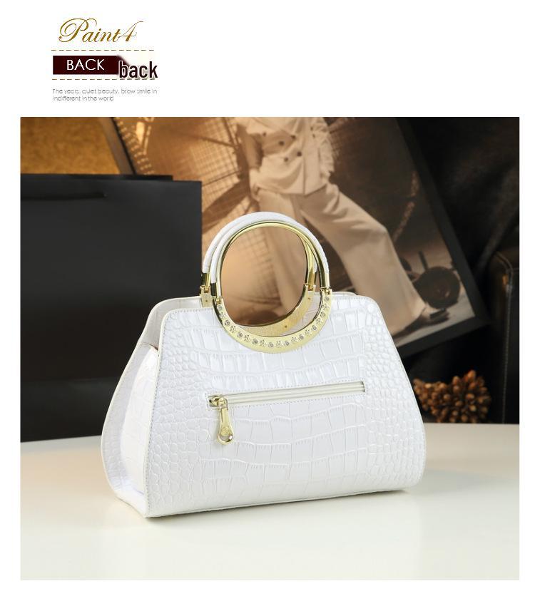 2025 New Fashion Women's Crocodile Pattern Handbag - Soft Leather, Large Capacity, Crossbody for Middle-Aged Women