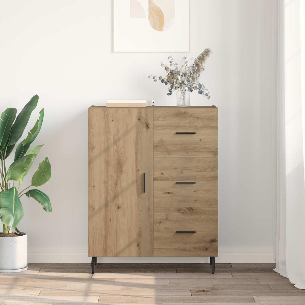 Sideboard Artisan Oak 69.5 x 34 x 90 cm Composite Wood and Iron