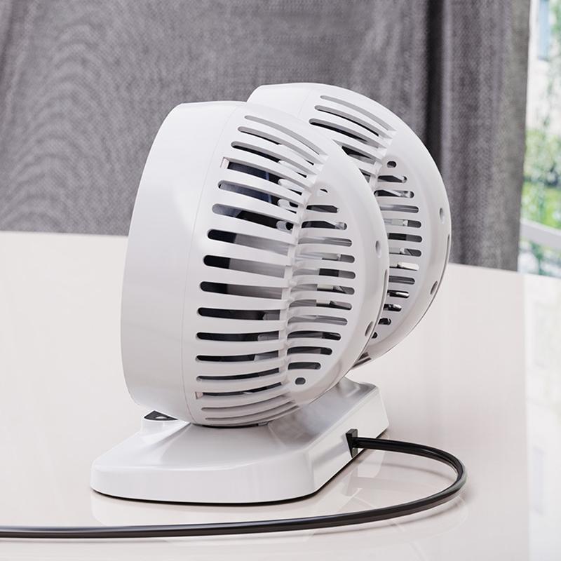 12V 24V Car Fan 360Degree Two-key Switch Independent Separatio Air Cool Vehicle Double-Head Rotating Electric Fan Car Appliances