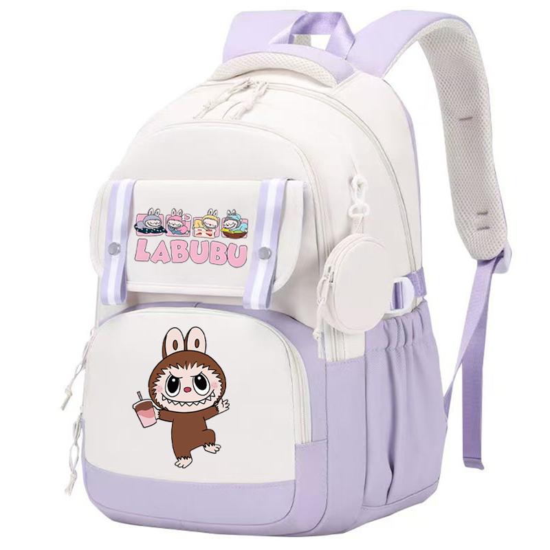 Cute Printed Backpack Teenager Student Shcoolbag Bookbag Knapsack Girl with Coin Purse Casual Bag Men Women Laptop Bag Mochila