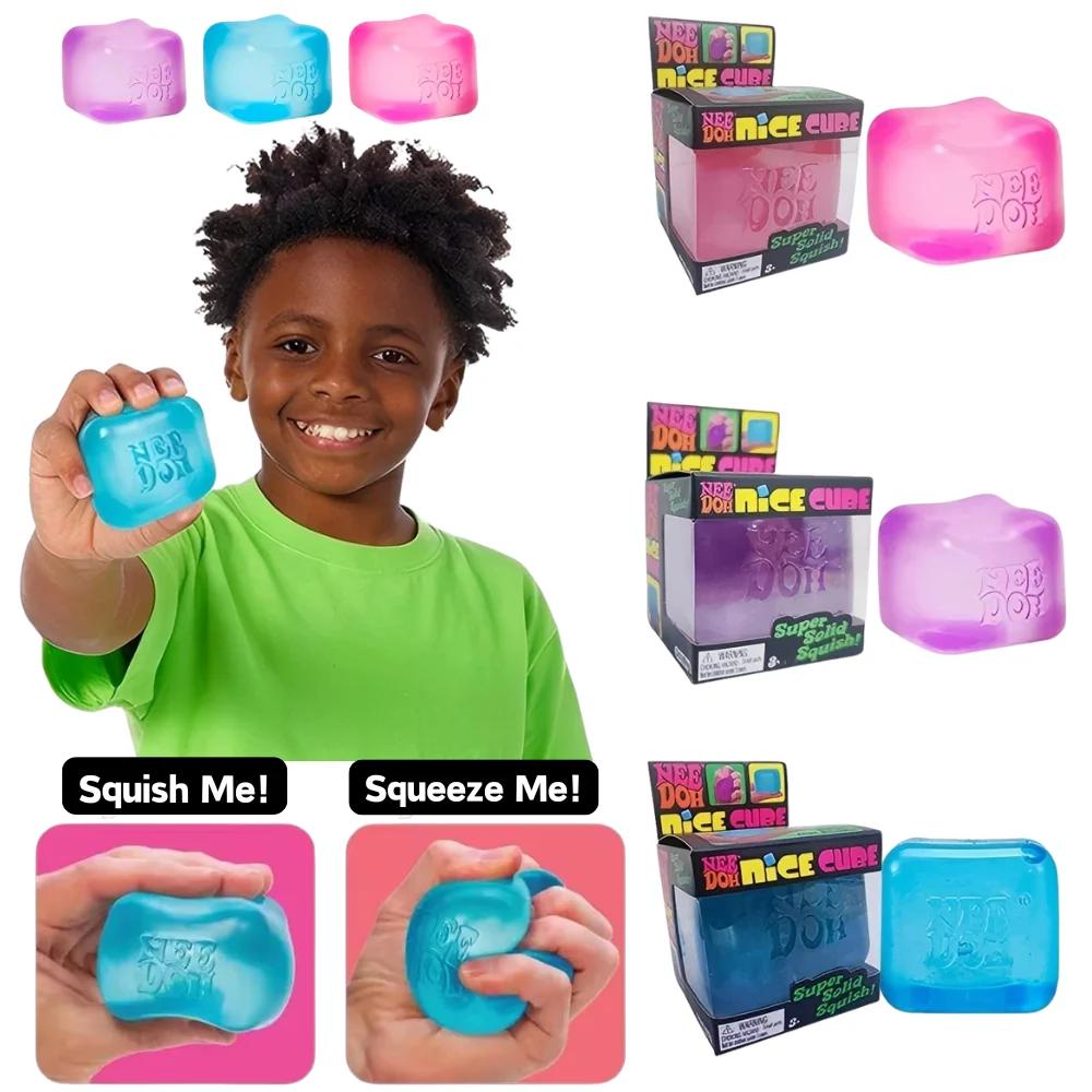 3Pcs hot Schylling Nice Cube, Sensory Toys, Anti-Stress Blocks, Stress Relief Jigsaw, Pressure Relief, Souvenir for Kids