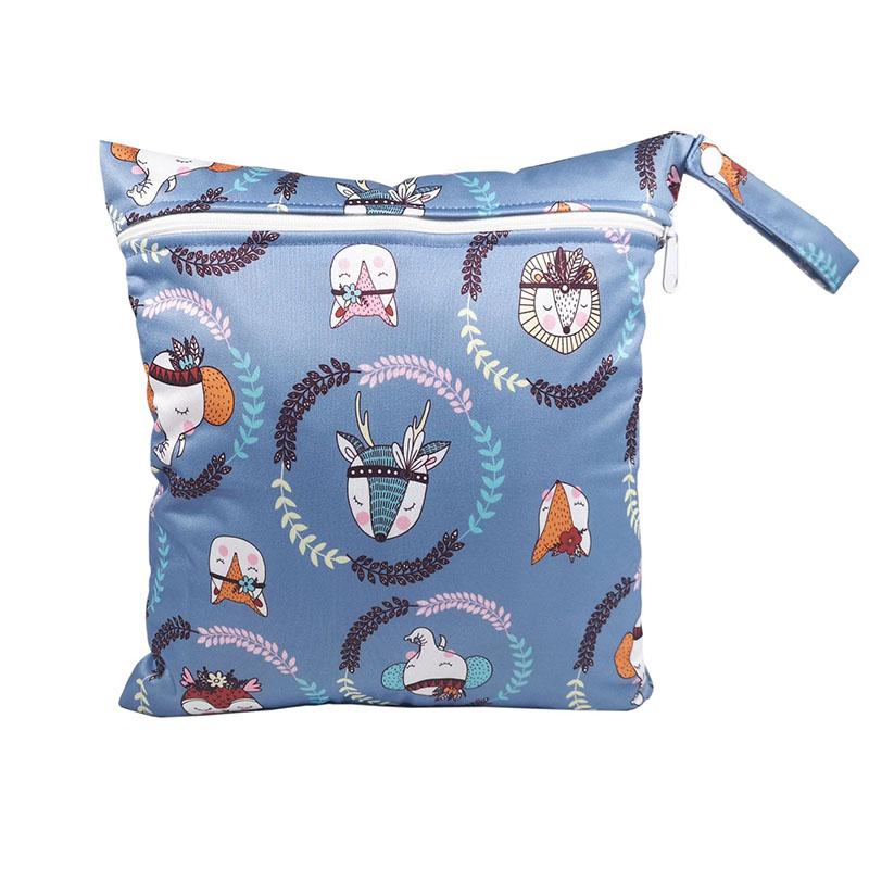 New cartoon pattern baby diaper bag washable bag wet bag storage bag bag stroller hanging bag out