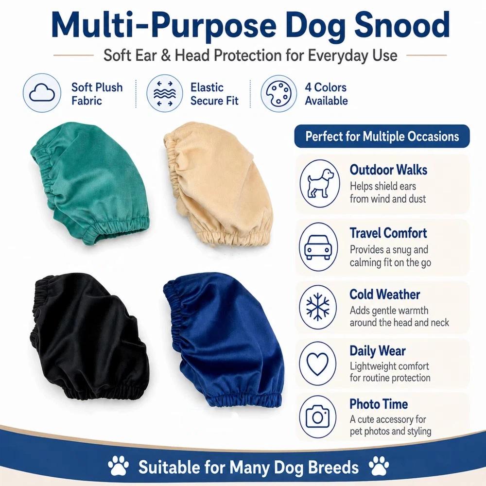 Noise Reduction Dog Calming Earmuffs Adjustable Pet Headgear Pet Calming Hood  Cold Protection