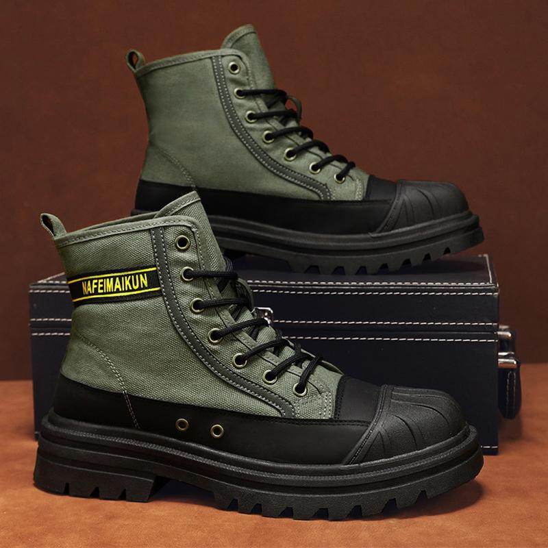 

Зимние ботинки, мужские повседневные высокие туфли, кроссовки, мотоциклетные римские ботильоны, мужские уличные кроссовки в британском стиле, панк Botas Hombre 44