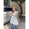 Plus Size Chubby Girl French Style White Lace Stitching Dress Women Summer New Design Sense Niche Loose Short Skirt