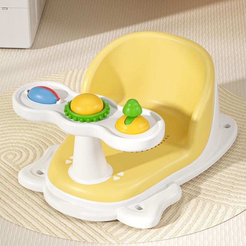 Infant Bathtub Seats for Sit-Up Bathing Baby Bath Seats with Bottom Suction Cups Provides Backrest Support Easy Remove
