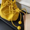 Lychee Pattern Drawstring Bucket Bag Women's Crossbody Shoulder Bag
