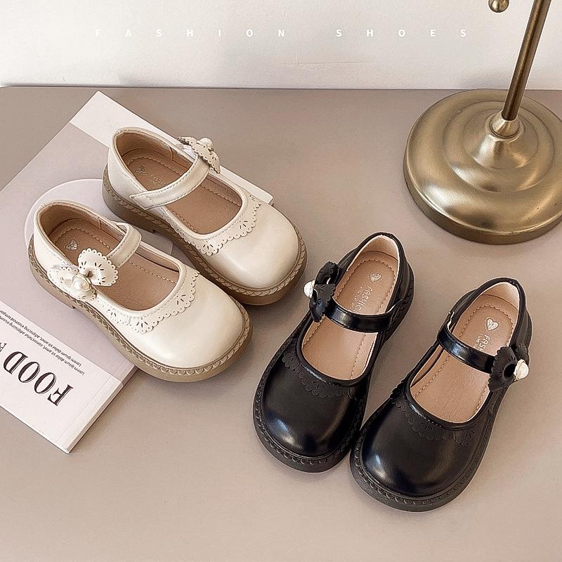 New Spring and Autumn Simple and Fashionable Girls Soft-soled Performance Leather Shoes