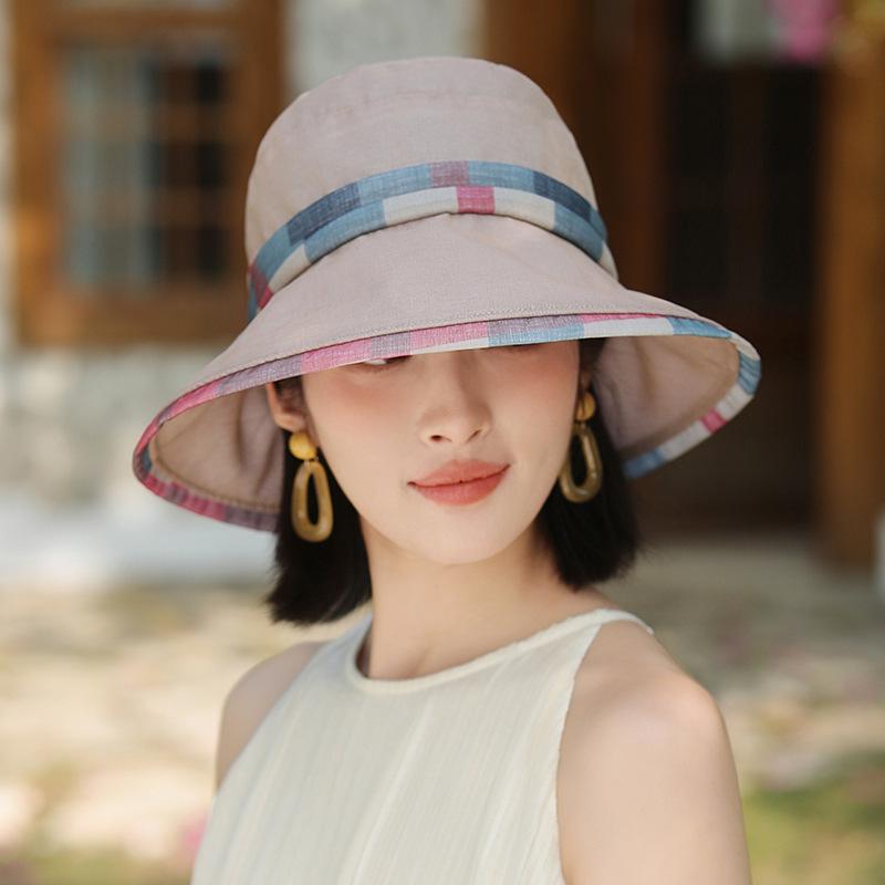 

Elegant Sunshade Fisherman Hat for Women - Breathable Spring/Summer Bucket Hat for a Stylish Outing One Size фиолетовый