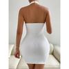 Sleeveless Tight-Fitting Dress Sexy Open Back Stand Collar Sleeveless Sheath Dress Skirt