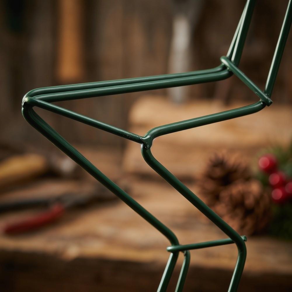 DIY Crafts Supplies Metal Wire Star Wreath Frame 11.8 Inch Green Metal Wreath Form Star Star Shaped Rings Christmas Decorations