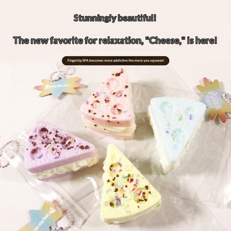 Süßes kuchenförmiges Squishy Fidget Toy Weich Langsam aufsteigend Pastell-Macaron-Farben Zur Stressbewältigung Zuhause Büro Kinder Spiel