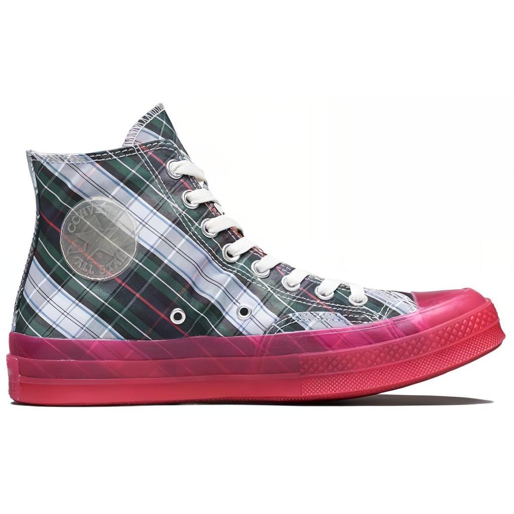 Converse Chuck Taylor All Star 1970s Translucent Midsole HI Round Toe Lace-Up High Top Espadrilles Unisex Red Grey