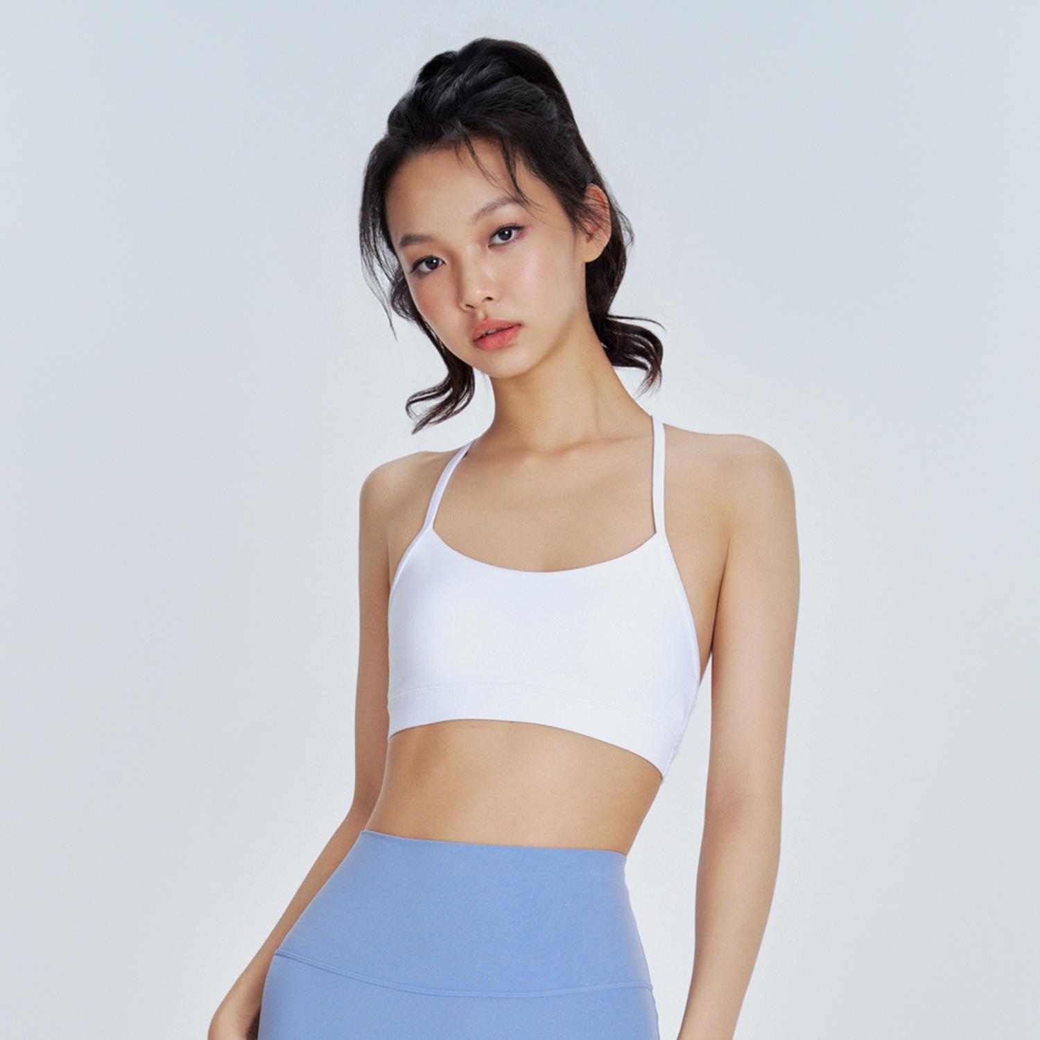 

Женский спортивный бюстгальтер весна/лето - топ с бретельками на спине, для занятий йогой, пилатесом и фитнесом L