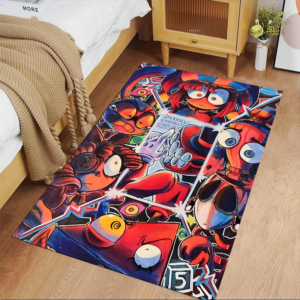 Colorful Cartoon Characters Floor Mat Perfect for Bedrooms Outdoor Living Rooms Balcony Antislip Carpet Office Home Decor