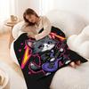 Art R-Rock G-Guitar Cat Throw Flannel Blanket Suitable for Sofas Beds Offices Travel, Camping Chairs
