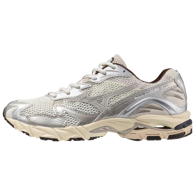 Mizuno Wave Rider 10 Snow White Silver Cloud Unisex Sneakers Cream Chicory-Coffee D1GA243103 44